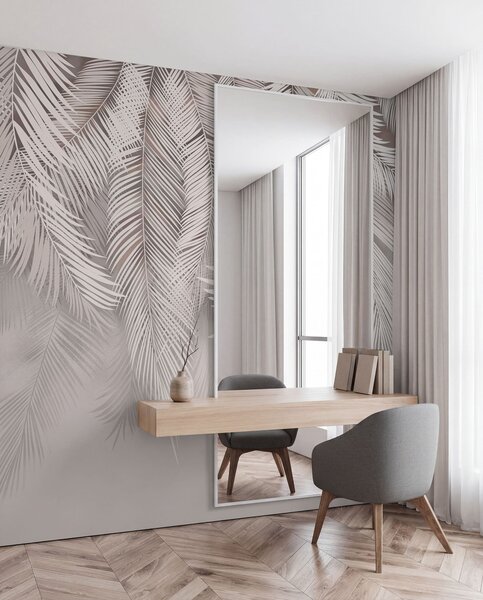 Tapet Frunze delicate care cad, Fototapet pădure, Fototapet Tropics, u48556v5 : Uwalls.ro