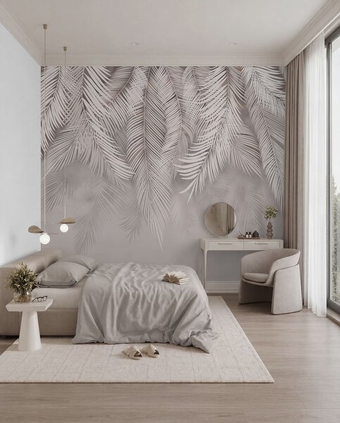 Tapet Frunze delicate care cad, Fototapet pădure, Fototapet Tropics, u48556v5 : Uwalls.ro