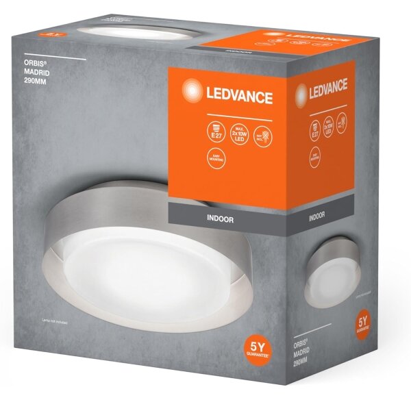 Plafonieră ORBIS MADRID 2xE27/10W/230V crom mat Ledvance