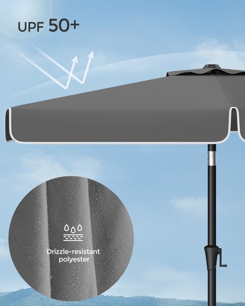 Umbrela de gradina Songmics Gri 200x150x230 cm