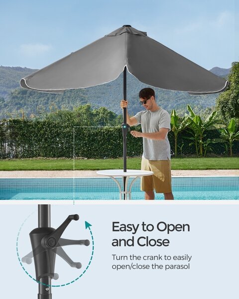 Umbrela de gradina Songmics Gri 200x150x230 cm