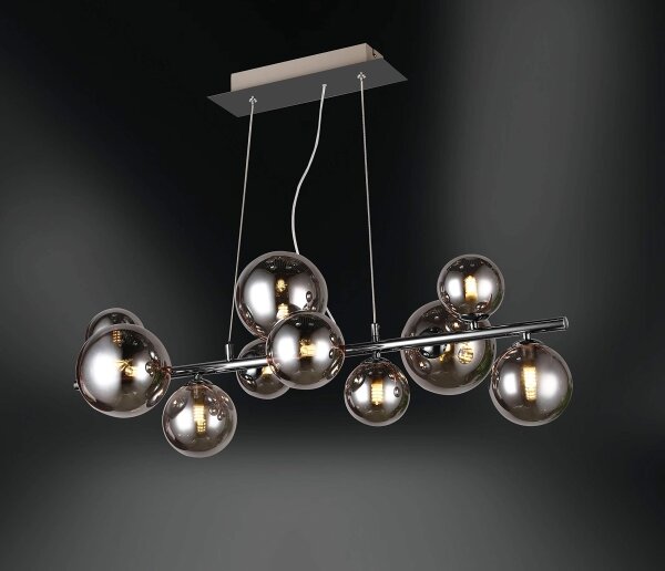 Lustră LED pe cablu VILLA 10xG9/3W/230V negru/crom Wofi 6014.10.24.9000