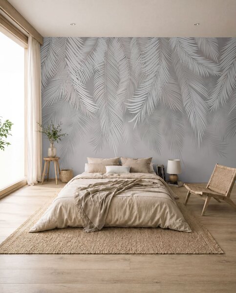 Tapet Frunze de palmier suspendate, Fototapet pădure, Fototapet Tropics, u48556d2 : Uwalls.ro
