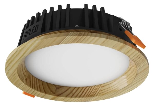 Corp de iluminat LED încastrat RONDO LED/6W/230V 3000K d. 15 cm lemn masiv pin APLED