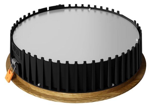 Corp de iluminat LED încastrat RONDO LED/18W/230V 4000K d. 26 cm lemn masiv stejar APLED