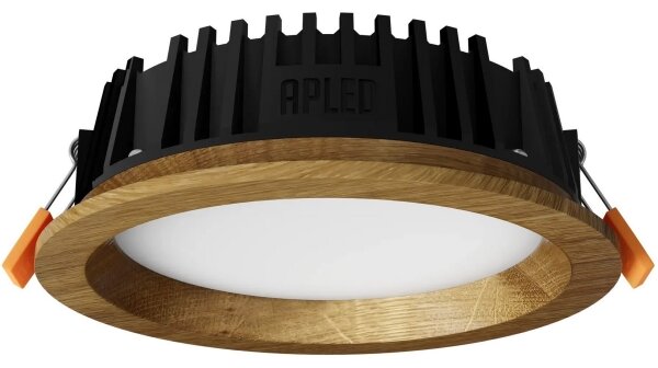 Corp de iluminat LED încastrat RONDO LED/6W/230V 3000K d. 15 cm lemn masiv stejar APLED