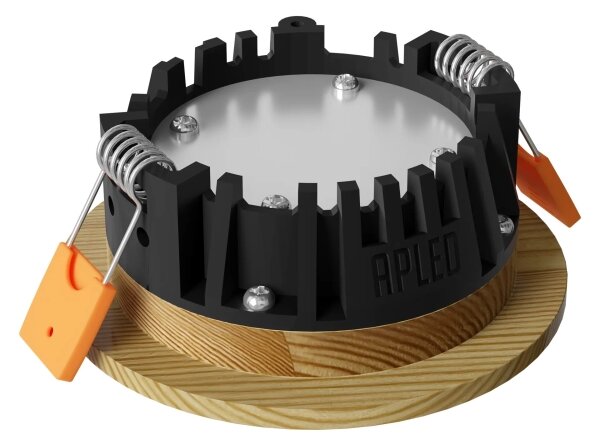 Corp de iluminat LED încastrat RONDO LED/3W/230V 3000K d. 9 cm lemn masiv pin APLED