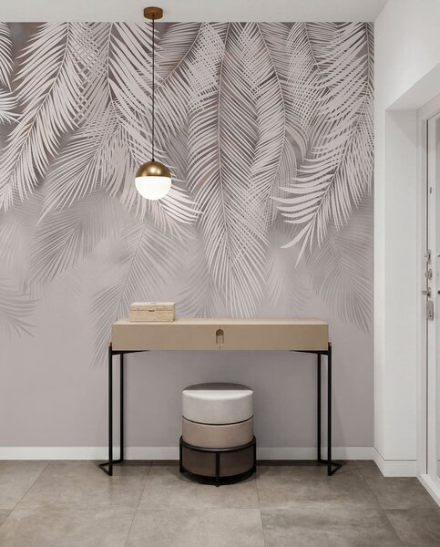Tapet Frunze delicate care cad, Fototapet pădure, Fototapet Tropics, u48556v5d1 : Uwalls.ro