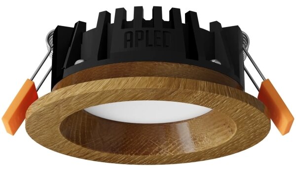 Corp de iluminat LED încastrat RONDO LED/3W/230V 3000K d. 9 cm lemn masiv stejar APLED