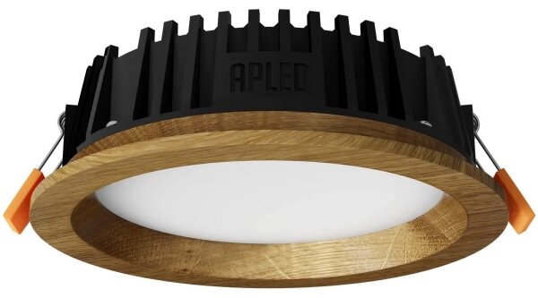 Corp de iluminat LED încastrat RONDO LED/6W/230V 4000K d. 15 cm lemn masiv stejar APLED