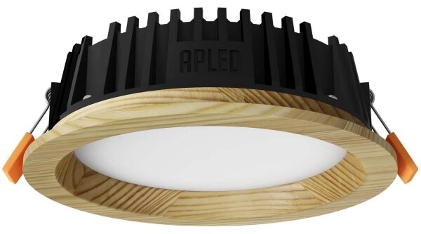 Corp de iluminat LED încastrat RONDO LED/6W/230V 3000K d. 15 cm lemn masiv pin APLED