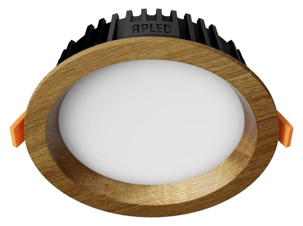 Corp de iluminat LED încastrat RONDO LED/6W/230V 4000K d. 15 cm lemn masiv stejar APLED