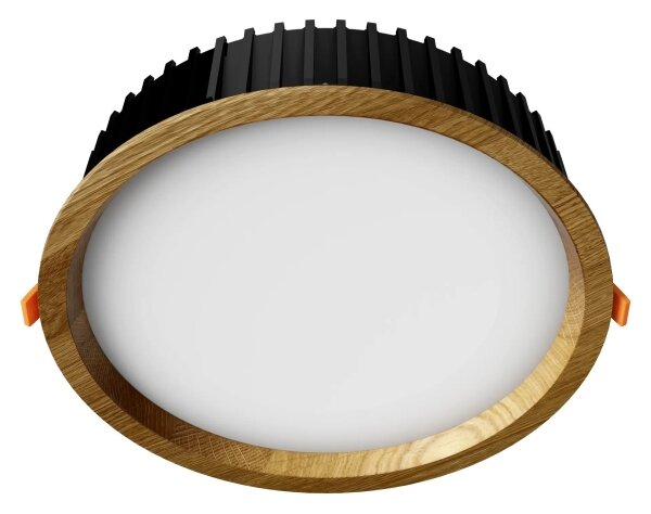 Corp de iluminat LED încastrat RONDO LED/18W/230V 4000K d. 26 cm lemn masiv stejar APLED