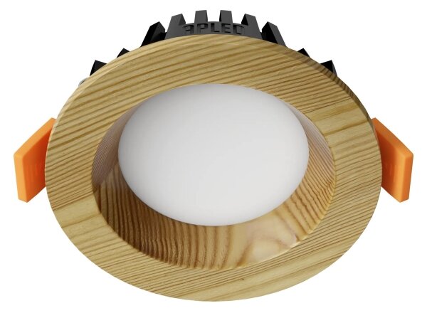Corp de iluminat LED încastrat RONDO LED/3W/230V 3000K d. 9 cm lemn masiv pin APLED