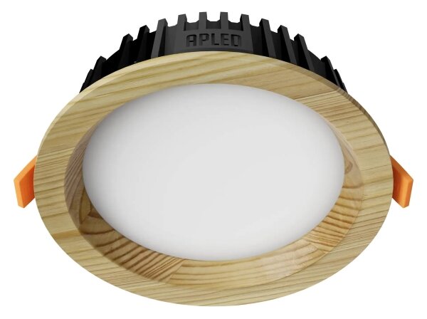 Corp de iluminat LED încastrat RONDO LED/6W/230V 3000K d. 15 cm lemn masiv pin APLED