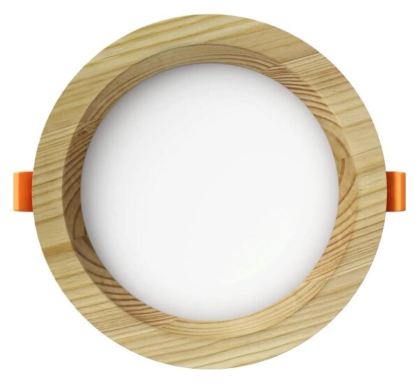 Corp de iluminat LED încastrat RONDO LED/6W/230V 3000K d. 15 cm lemn masiv pin APLED