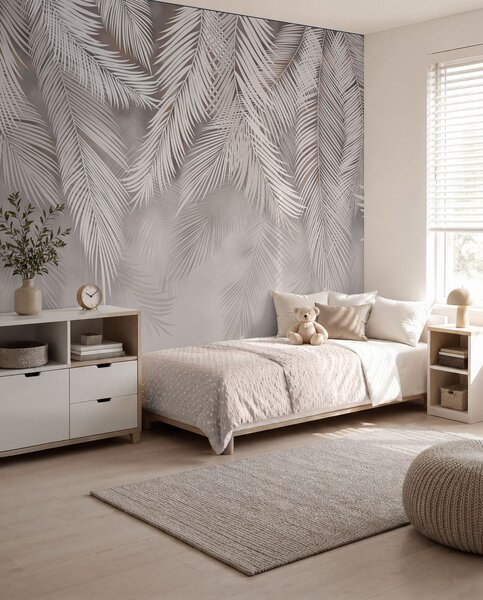 Tapet Frunze delicate care cad, Fototapet pădure, Fototapet Tropics, u48556v5d2 : Uwalls.ro