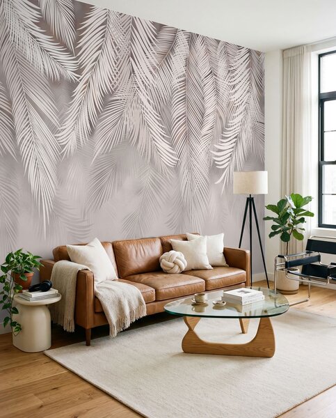 Tapet Frunze delicate care cad, Fototapet pădure, Fototapet Tropics, u48556v5d2 : Uwalls.ro