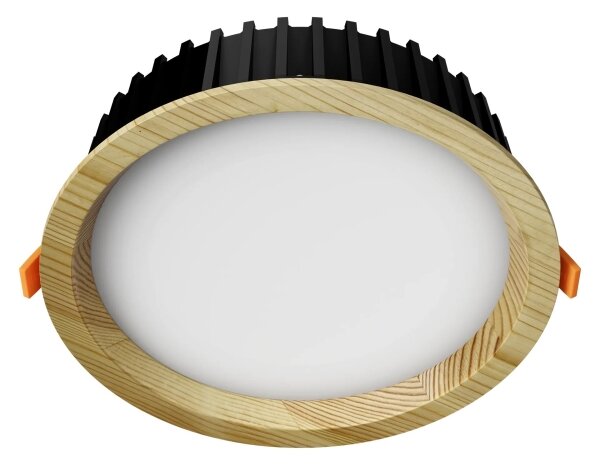 Corp de iluminat LED încastrat RONDO LED/12W/230V 3000K d. 20 cm lemn masiv pin APLED
