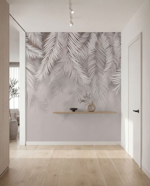 Tapet Frunze delicate care cad, Fototapet pădure, Fototapet Tropics, u48556v5d1 : Uwalls.ro