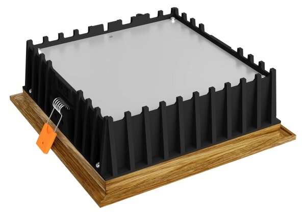 Corp de iluminat LED încastrat SQUARE LED/12W/230V 4000K 17x17 cm lemn masiv stejar APLED