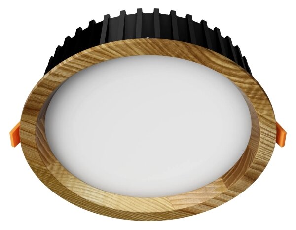 Corp de iluminat LED încastrat RONDO LED/6W/230V 4000K d. 15 cm lemn masiv frasin APLED