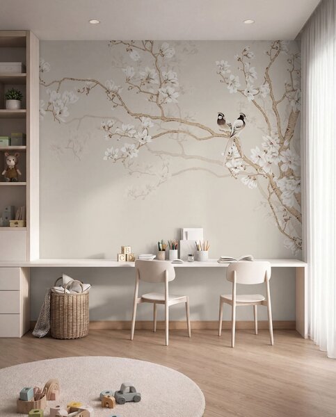 Tapet Arbore de magnolie în grădină, Fototapet pădure, Fototapet copaci, u25842d1 : Uwalls.ro