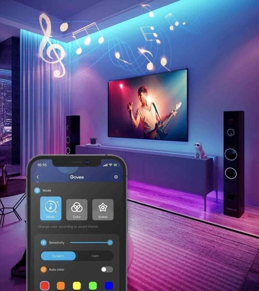Govee - Bandă LED RGB Wi-Fi inteligentă 5m