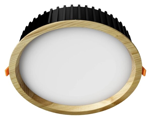 Corp de iluminat LED încastrat RONDO LED/18W/230V 4000K d. 26 cm lemn masiv pin APLED