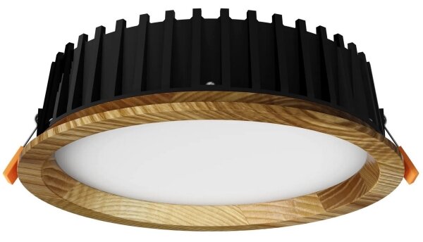 Corp de iluminat LED încastrat RONDO LED/6W/230V 4000K d. 15 cm lemn masiv frasin APLED