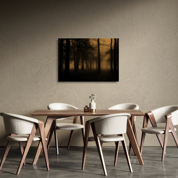 Tablou pe sticlă - Pădurea întunecată (70x50 cm)