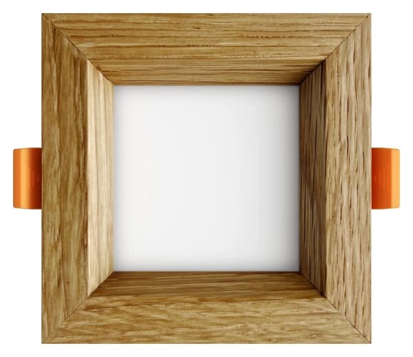 Corp de iluminat LED încastrat SQUARE LED/3W/230V 3000K 9x9 cm lemn masiv stejar APLED
