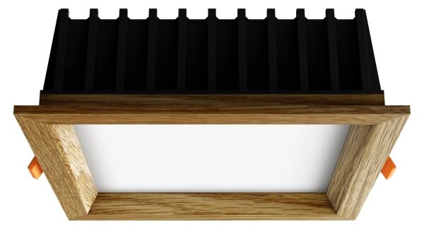 Corp de iluminat LED încastrat SQUARE LED/12W/230V 4000K 17x17 cm lemn masiv stejar APLED