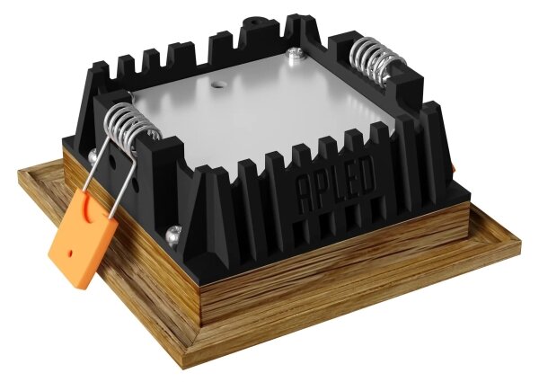 Corp de iluminat LED încastrat SQUARE LED/3W/230V 3000K 9x9 cm lemn masiv stejar APLED