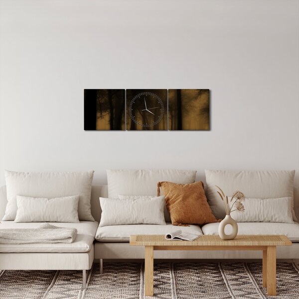 Tablou - Pădurea întunecată (cu ceas) (90x30 cm)
