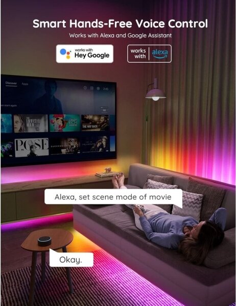 Bandă LED Govee Wi-Fi RGBIC Smart PRO 5m