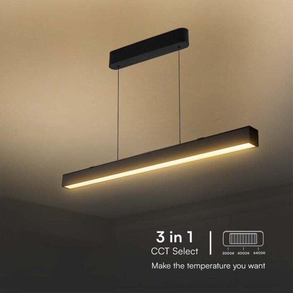 Lustră LED pe cablu LED/40W/230V 3000/4000/6400K negru