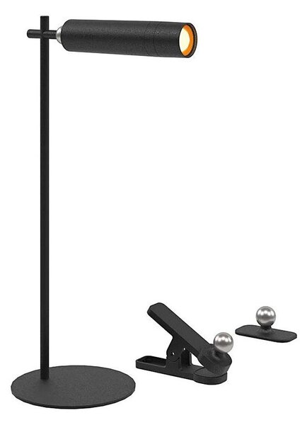 Lampă de birou LED magnetică reglabilă LED/3W/5V 4000K 1500 mAh negru