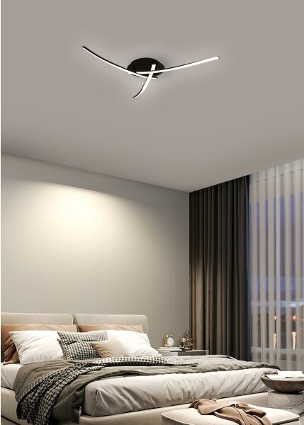Brilagi - Plafonieră LED STRIPES, 24W/230V, neagră
