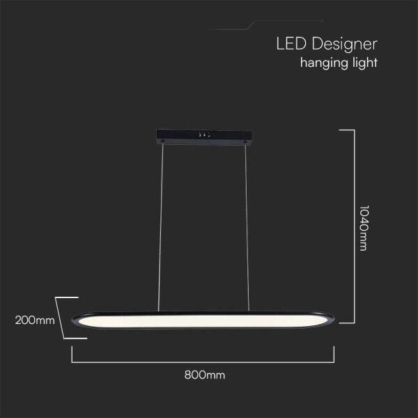 Lustră LED pe cablu LED/24W/230V 3000K negru