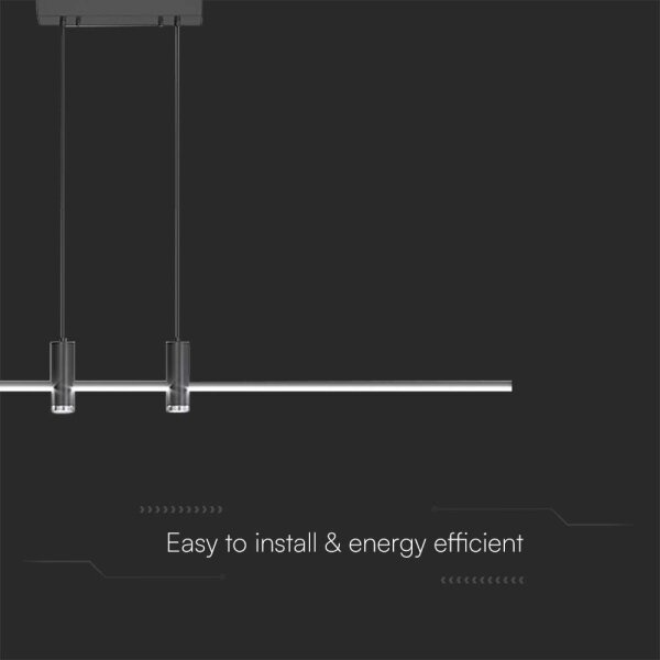 Lustră LED pe cablu LED/19W/230V 3000K negru