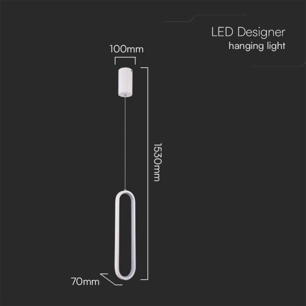 Lustră LED pe cablu LED/13W/230V 4000K alb