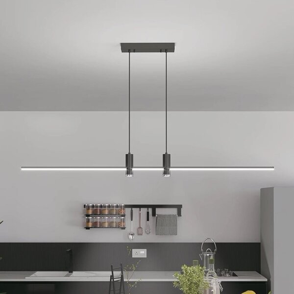 Lustră LED pe cablu LED/19W/230V 3000K negru