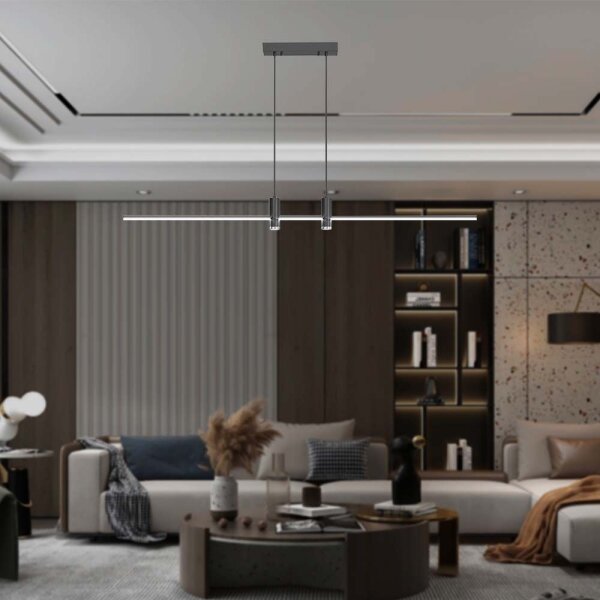 Lustră LED pe cablu LED/19W/230V 3000K negru