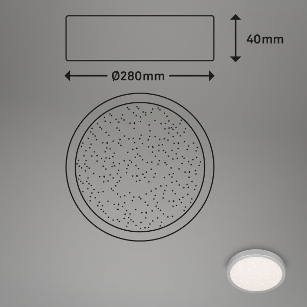 Plafonieră LED pentru baie Brilo 3649-014 RUNA LED/18,5W/230V IP44