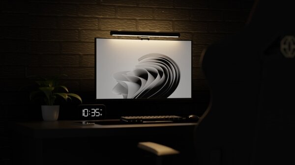 Corp de iluminat LED dimabil pentru monitor LEVANO LED/5W/5V 3000-6000K negru
