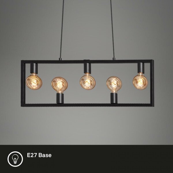Lustră pe cablu Brilo 4028-055 KOTAK VINTAGE 5xE27/40W/230V