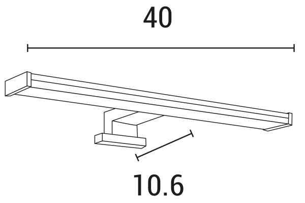 Aplică LED pentru oglindă de baie LED/8W/230V 3000K 40 cm IP44 crom