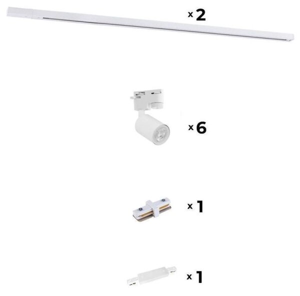 Spot pentru sistem de șină Zuma Line 3041 REFLEKTOR 6xGU10/10W/230V