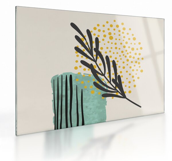 Tablou pe sticlă - Foi de rezumat N⁰3 (70x50 cm)